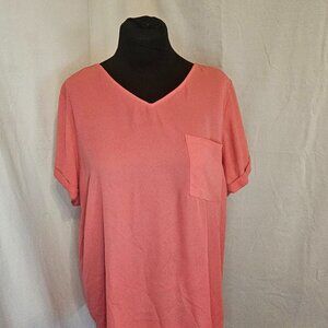 Maurices Womens Blosue Back Zipper Coral color Size 2